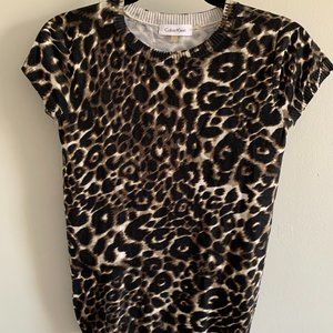 VINTAGE Calvin Klein Cheetah Print Top